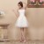 A-Line Strapless Short White Prom Evening Formal Bridesmaid Dresses ED011377