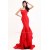 Trumpet/Mermaid Sweetheart Long Red Prom Evening Formal Dresses ED011381