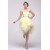 Strapless Short Beaded Yellow Prom Evening Cocktail Dresses ED011385