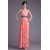 Sheath/Column One-Shoulder Beaded Long Chiffon Prom Evening Formal Dresses ED011390