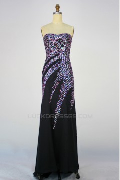 Beaded Long Chiffon Prom Evening Formal Dresses ED011404