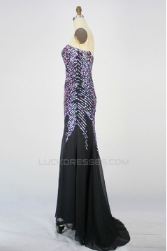 Beaded Long Chiffon Prom Evening Formal Dresses ED011404