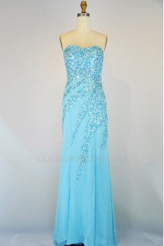 Beaded Long Chiffon Prom Evening Formal Dresses ED011404