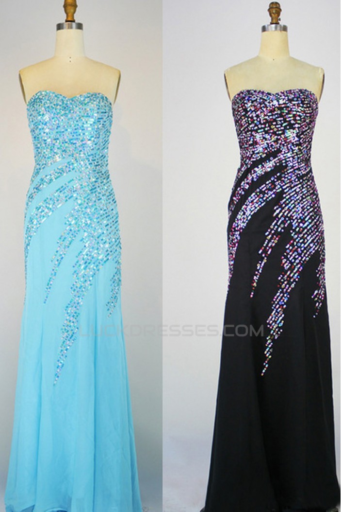 Beaded Long Chiffon Prom Evening Formal Dresses ED011404