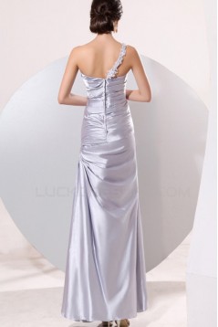 One-Shoulder Long Silver Prom Evening Formal Party Dresses ED010143