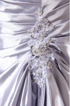 One-Shoulder Long Silver Prom Evening Formal Party Dresses ED010143