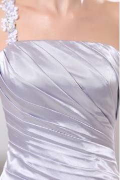 One-Shoulder Long Silver Prom Evening Formal Party Dresses ED010143