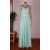 A-Line Beaded Long Blue Chiffon Prom Evening Formal Dresses ED011454