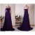 A-Line Strapless Long Purple Chiffon Prom Evening Bridesmaid Dresses ED011457