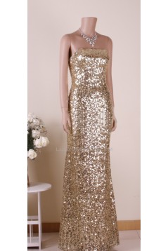 God Sequins Strapless Long Prom Evening Formal Dresses ED011458