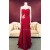 Sheath One-Shoulder Long Red Chiffon Prom Evening Formal Dresses ED011462