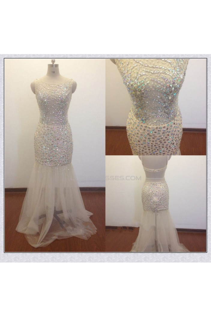 Trumpet/Mermaid Beaded Long Prom Evening Formal Dresses ED011472