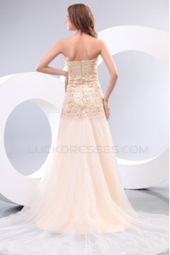 A-Line Sweetheart Beaded Long Prom Evening Formal Party Dresses ED010149
