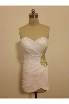 Short/Mini Sweetheart Beaded Chiffon Prom Evening Formal Dresses ED011490