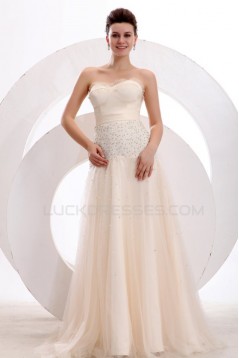 A-Line Sweetheart Beaded Long Prom Evening Formal Party Dresses ED010150