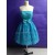 A-Line Strapless Short Beaded Blue Lace Prom Evening Bridesmaid Dresses ED011502