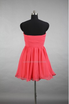 A-Line Sweetheart Beaded Short Chiffon Prom Evening Formal Dresses ED011507
