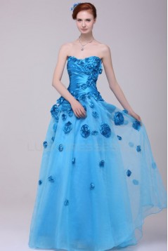 A-Line Sweetheart Long Blue Prom Evening Formal Party Dresses ED010151
