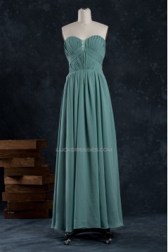 A-Line Sweetheart Long Chiffon Prom Evening Formal Bridesmaid Dresses ED011520