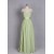 A-Line Beaded Cap-Sleeve Long Chiffon Prom Evening Formal Dresses ED011521