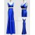 Trumpet/Mermaid V-Neck Long Blue Prom Evening Formal Dresses ED011527