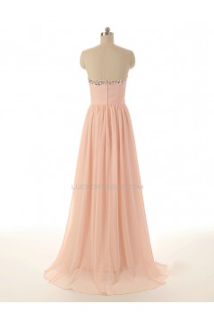 A-Line Beaded Long Chiffon Prom Evening Formal Dresses ED011540