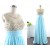 A-Line Beaded Long Blue Chiffon Prom Evening Formal Dresses ED011541