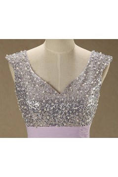 A-Line Beaded Sequin Long Chiffon Prom Evening Formal Dresses ED011544