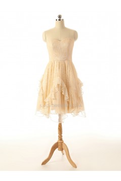 A-Line Sweetheart Short Lace Prom Evening Formal Dresses ED011550