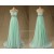 A-Line Sweetheart Beaded Long Mint Green Chiffon Prom Evening Formal Dresses ED011573