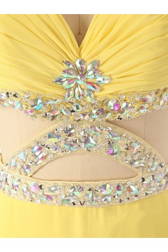 A-Line Beaded Short Chiffon Prom Evening Formal Cocktail Dresses ED011585