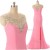 Beaded Long Pink Split-Front Prom Evening Formal Dresses ED011589