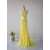 Elegant Beaded One-Shoulder Long Yellow Chiffon Prom Evening Formal Dresses ED011605