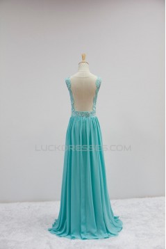 A-Line Beaded Long Prom Evening Formal Dresses ED011610