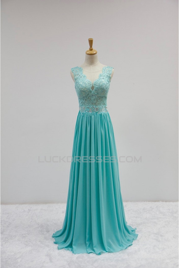 A-Line Beaded Long Prom Evening Formal Dresses ED011610
