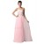 A-Line Sweetheart Beaded Long Pink Chiffon Prom Evening Formal Dresses ED011616