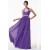 A-Line Halter Beaded Long Purple Chiffon Prom Evening Formal Bridesmaid Dresses ED011617