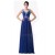 A-Line Beaded Long Blue Chiffon Prom Evening Formal Dresses ED011624