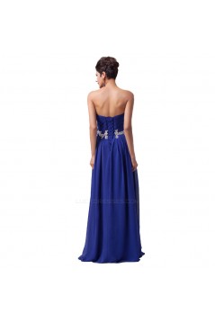 A-Line Sweetheart Beaded Long Chiffon Prom Evening Formal Dresses ED011626
