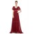 A-Line V-Neck Long Chiffon Mother of the Bride Dresses Evening Formal Dresses ED011635