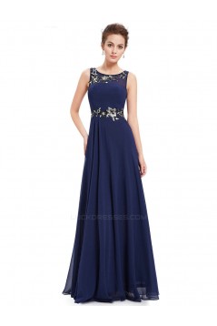 A-Line Long Chiffon Prom Evening Formal Dresses ED011636