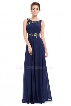 A-Line Long Chiffon Prom Evening Formal Dresses ED011636