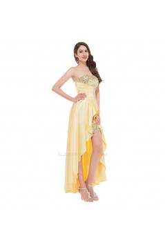 High Low Sweetheart Beaded Sequins Prom Evening Formal Dresses ED011637