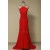 Elegant Beaded Long Red Chiffon Prom Evening Formal Dresses ED011644