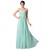 A-Line Sweetheart Long Mint Green Chiffon Prom Evening Bridesmaid Dresses ED011648