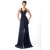 Sheath/Column Beaded Split-Front Long Chiffon Prom Evening Formal Dresses ED011650