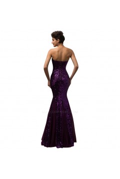 Trumpet/Mermaid Sweetheart Sequins and Tulle Long Prom Evening Formal Dresses ED011653
