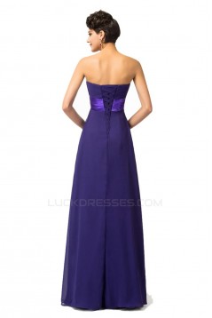 Empire Sweetheart Beaded Long Purple Chiffon Prom Evening Formal Maternity Dresses ED011665