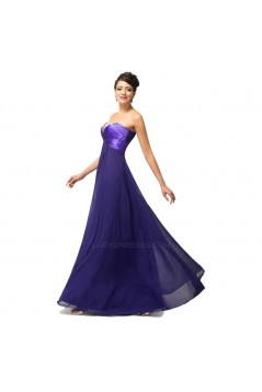 Empire Sweetheart Beaded Long Purple Chiffon Prom Evening Formal Maternity Dresses ED011665