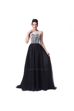 A-Line Bateau Mint Green Lace Long Prom Evening Formal Dresses ED011668